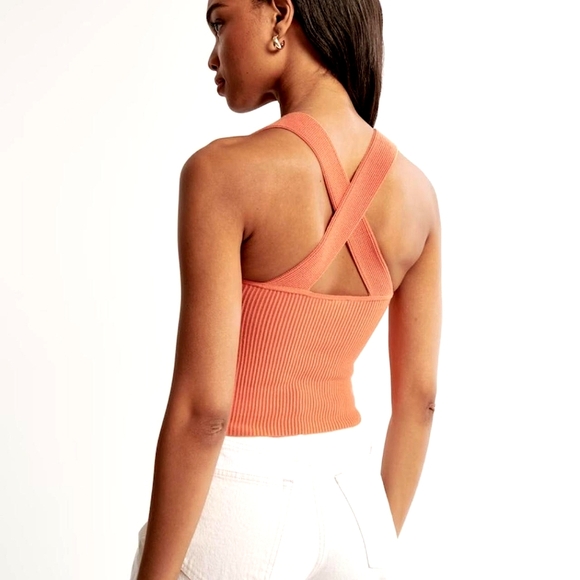 NWT Abercrombie & Fitch Ottoman Cross Back Tank, Size M - Picture 2 of 8